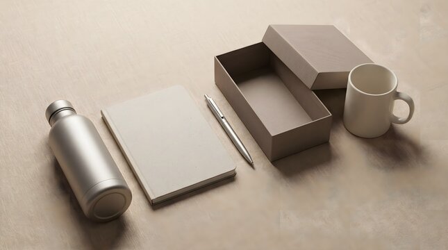 Corporate Promotional Merchandise Mockup for Branding and Advertising