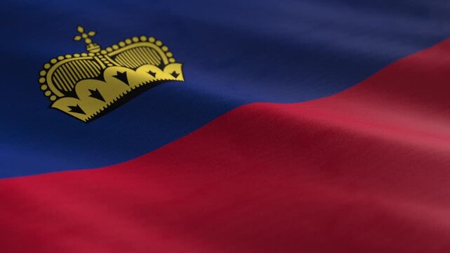Liechtenstein - waving flag loop