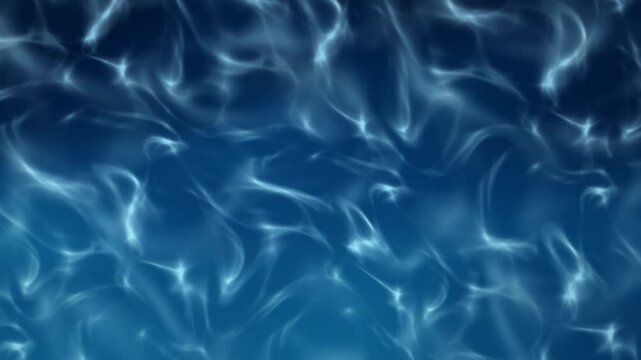 Looping deep ocean blue water caustics background with vertical motion