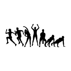 Fototapeta premium Evolution of human figures walking and running
