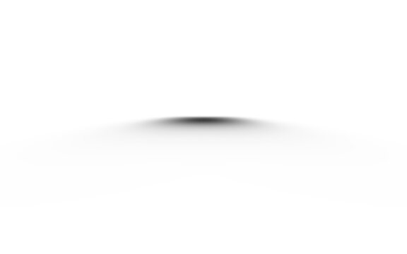 Soft black shadow isolated on transparent background