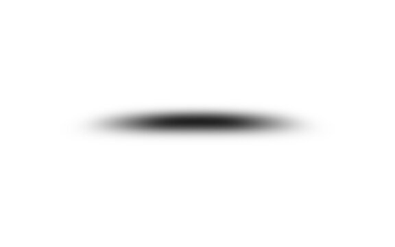 Soft black shadow isolated on transparent background