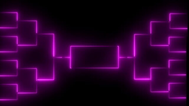 Neon purple tournament bracket template for esports and sports competition