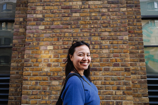 Young woman smiling in London city