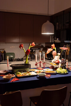 Festive Hot Pot Table Setting