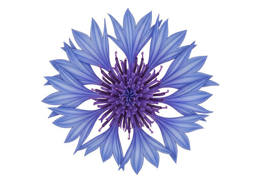 Purple cornflower bloom with soft petals