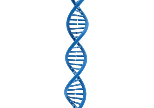 Blue dna double helix structure illustration