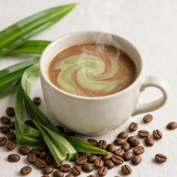 Vietnamese Buon Ma Thuot Arabica Pandan Milk Coffee C&agrave; Ph&ecirc; Sữa Arabica Bu&ocirc;n Ma Thuột Vị L&aacute; Dứa