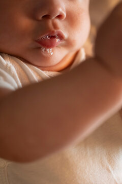 Infant Drooling with Saliva Bubbles