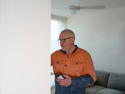 Air Conditioning Service Taking Place in Modern Apartment