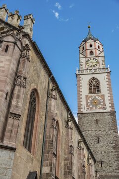 Saint Nicholas Parish Church, Parrocchia San Nicol&ograve;, Old Town, Merano, Trentino, South Tyrol, Italy