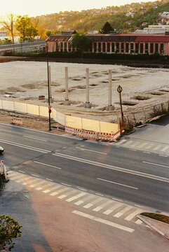 Construction Site at Sunset