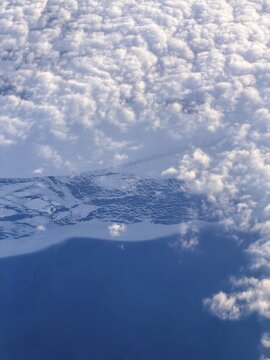 Structures in ice, frozen sea, Bothnia, aerial view, Gulf of Bothnia