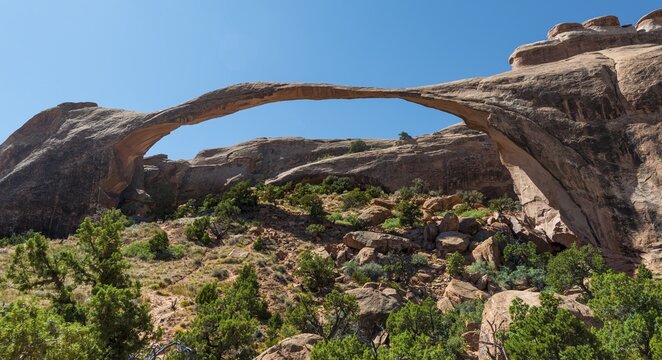 Natural Arch Landscape Arch, Arches National Park, Moab, Utah, USA