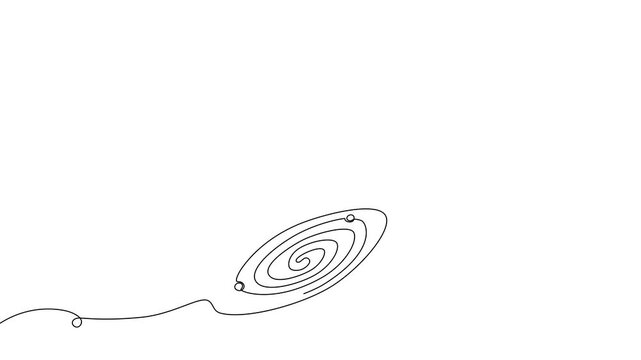 Line space planet drawing system astronaut art continuous solar vector. Planet space spaceman doodle line uranus helmet concept saturn illustration earth outline background one crater world outer.