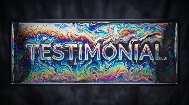 Testimonial Banner Creative 3D Typography, Customer Review, Feedback and Rating Designs for Business Marketing, web banners, Advertising and Promotional banner, Soap film forms testimonial word 2K