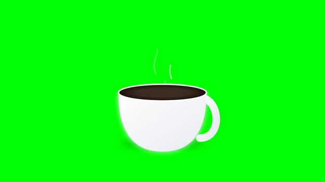 Cute blue watering can animation on green screen background for gardening and plant care concepts