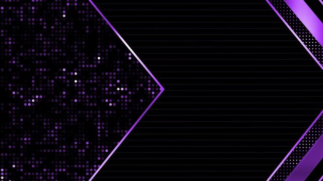 Elegant black background with gold dotted texture and diagonal chevron accent animation