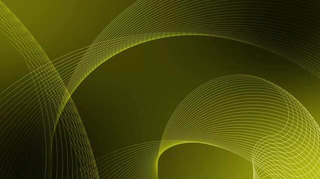 Abstract curved line wave pattern background animation, Curved line patterns on background forming overlapping wave-like arcs