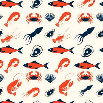 seamless pattern with fishes