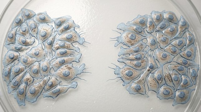 Cell migration assay gap on a culture surface