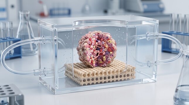 Organoid perfusion chamber with a single tissue aggregate