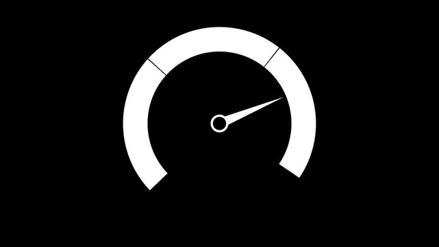 Minimal Speedometer Gauge Animation Showing Speed Increase animation