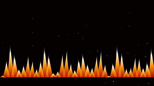 Vector Fire Campfire Tongues Embers Motion Graphics