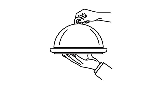 Person lifting a dome-shaped kitchen lid by handle