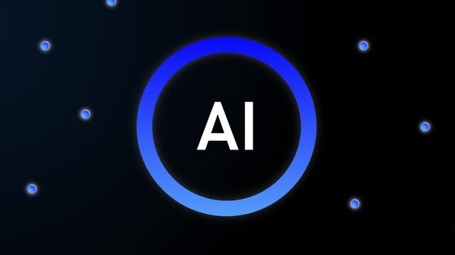 Artificial Intelligence AI Technology Digital Network Animation


