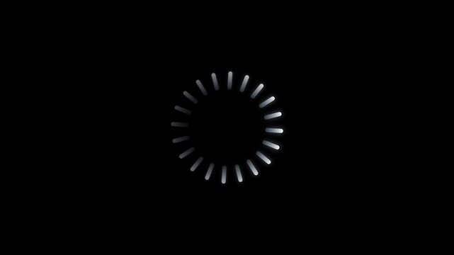 Loading circle icon, buffering progress indicator