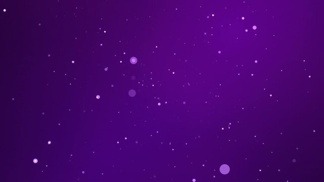Abstract purple background with shimmering particles creating dreamy and magical ambient video footage.