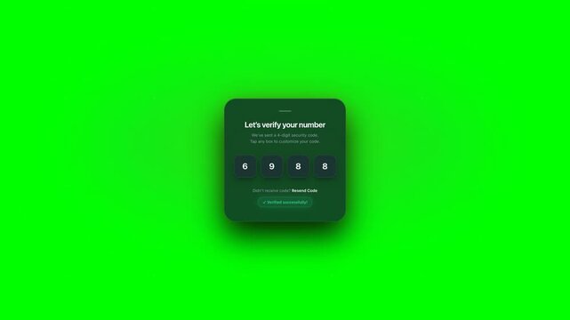 Cosmic OTP Verification Pro Interface Animation Background for Secure Online Transactions