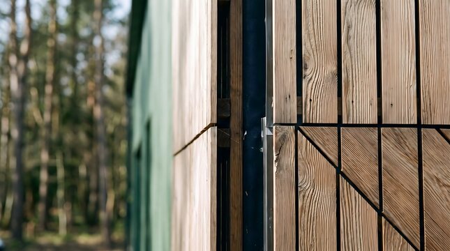 timber rainscreen facade corner showing concealed drainage and ventilation for durable moisture resistant building envelope design