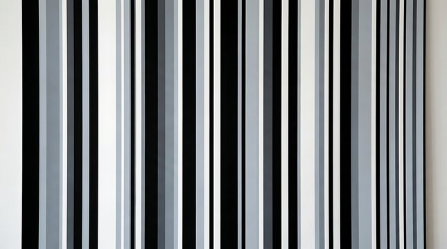 Abstract black and white vertical stripes pattern with varying shades of gray tones