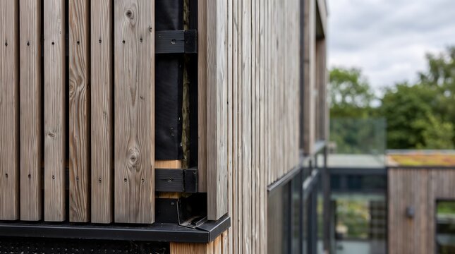 timber rainscreen facade detail demonstrating ventilated building envelope design for durable sustainable architecture
