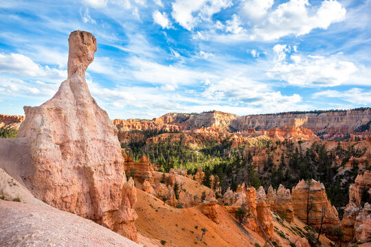 Hoodoos seen from the Queen's Garden Trail in Bryce Canyon National Park, Utah