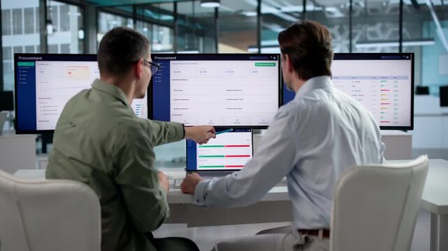 Procurement Manager Discusses Software Solution On Laptop