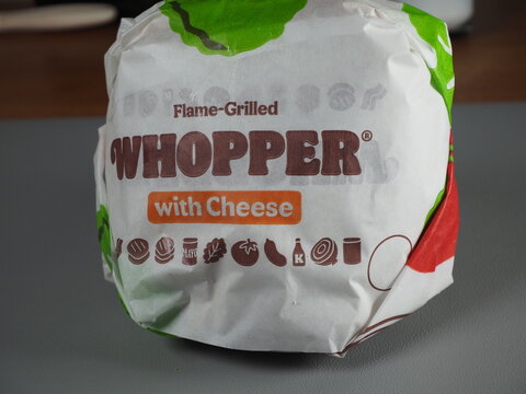 Burger King Whopper with Cheese Wrapped Burger