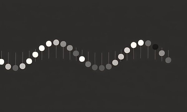 Simple stylized representation of a DNA double helix on a dark background