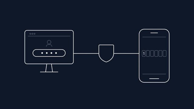 Two factor authentication process between computer and smartphone