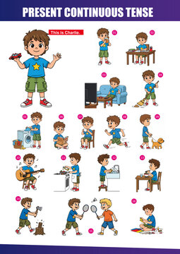 Present Continuous Tense English Grammar Sheet