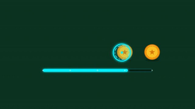 Mobile game interface displaying gold coin collection and progress