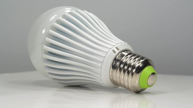 Modern LED bulb with an E27 base combines a simple design with energy efficient lighting, providing practical illumination for everyday household use