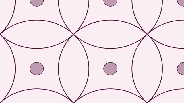 Shippo seven treasures pattern looping motion background, rich berry pink and plum