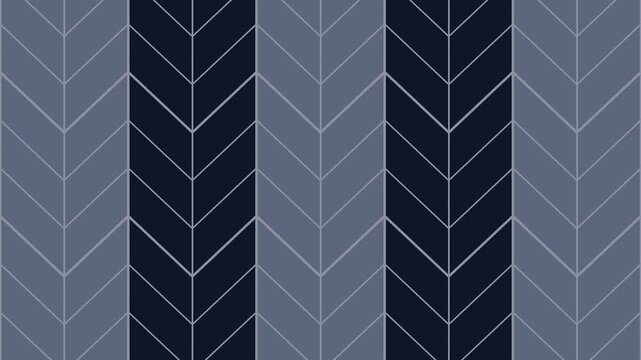 Yagasuri arrow feather pattern looping motion background, deep midnight blue