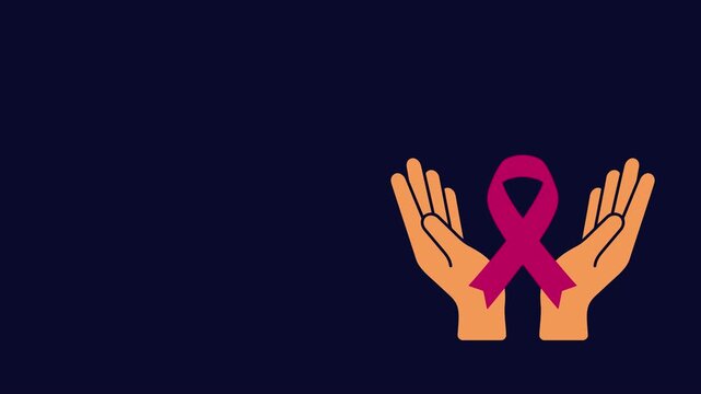 World AIDS Day animated motion graphic red ribbon umbrella