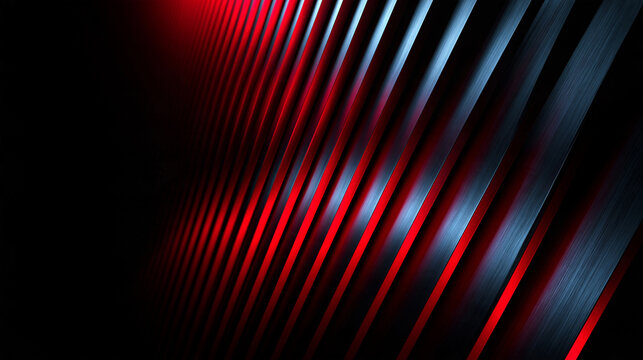 Futuristic Dark Metallic Background with Red Neon Glow