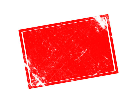 A rectangular shape with rounded corners, colored in bright red with a thin black border, isolated on a solid black background for isolated on a transparent background