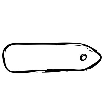 Hand Drawn Blank Tag Shape